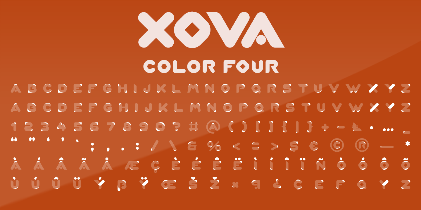 Example font Xova Layered #3